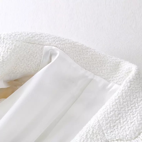 Raw Snowflake Lux Tweed Pearl Pocket Jacket Coat Available Now! - Picture 7 of 12